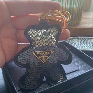 NWT vintage Prada key chain with box and identification card